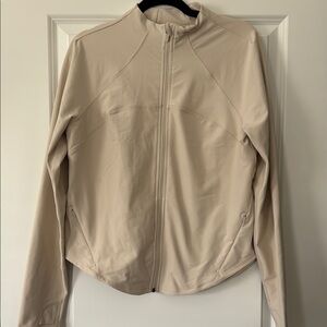 Old Navy Cream Utility Jacket Lightweight Zip-Up